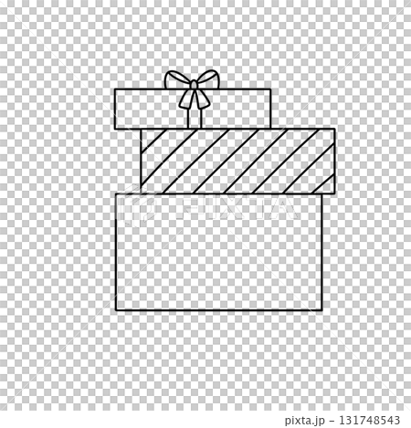 A stack of boxes with a bow on top A stack of boxes with a bow on top 131748543