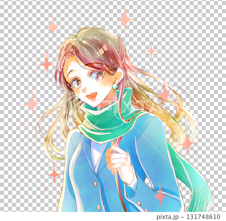 Woman going out Winter image Sparkling 131748610