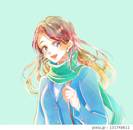 外出する女性 冬イメージ 外出する女性 冬イメージ 131748611