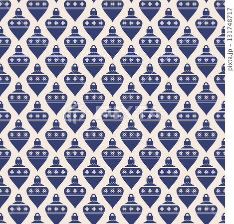 Blue Ornament Holiday Bauble Pattern 131748717