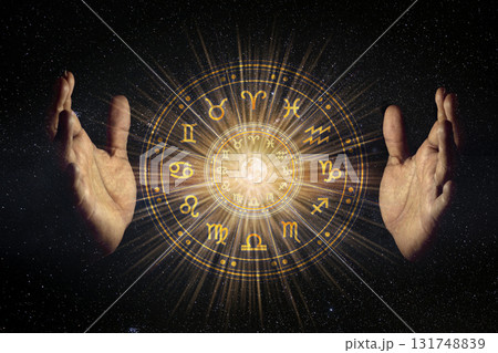 mystery, aquarius, background, astrological, circle, astrology, constellation, dark, calendar, fortune, horoscopes, esotericism, abstract, cosmos, astronomy, capricorn, atmosphere, milky, design, gala 131748839