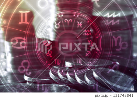 mystery, aquarius, background, astrological, circle, astrology, constellation, dark, calendar, fortune, horoscopes, esotericism, abstract, cosmos, astronomy, capricorn, atmosphere, milky, design, gala 131748841