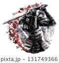 刀を構える武士 131749366