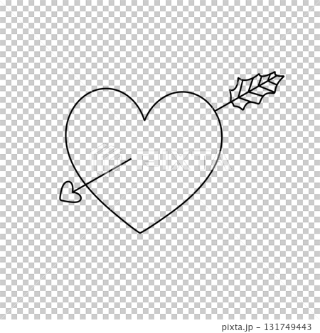 A heart with an arrow pointing to the right A heart with an arrow pointing to the right 131749443