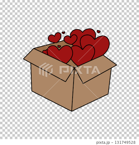 A box full of hearts 131749528