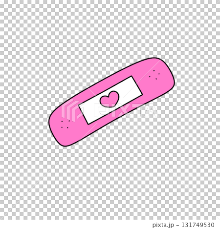 A pink bandage with a heart on it 131749530