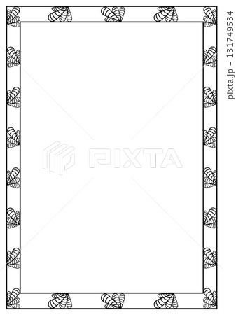 A4 Paper Frame Designed with Black Lines A4 Paper Frame Designed with Black Lines 131749534