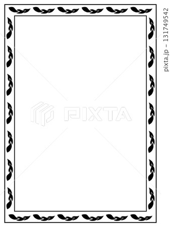A4 Paper Frame Designed with Black Lines 131749542