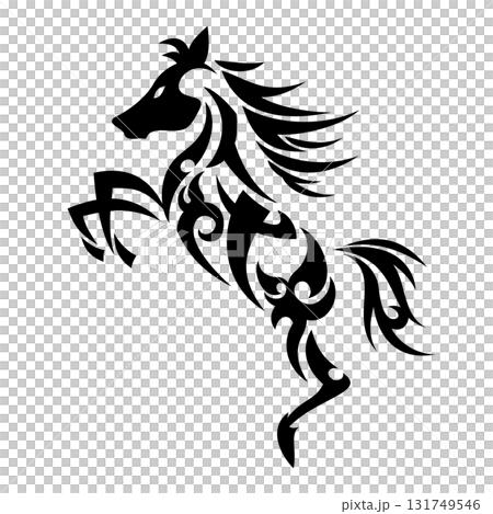 Horse tribal design illustration Horse tribal design illustration 131749546