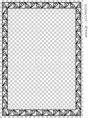 A4 Paper Frame Designed with Black Lines  131749555