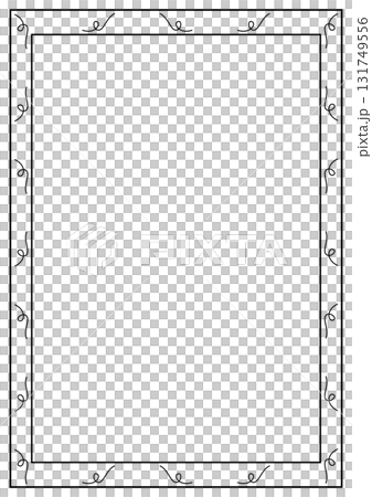 A4 Paper Frame Designed with Black Lines  131749556