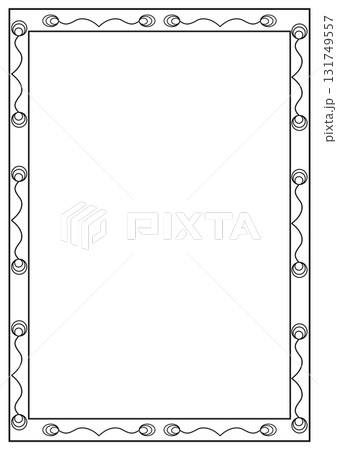 A4 Paper Frame Designed with Black Lines A4 Paper Frame Designed with Black Lines 131749557