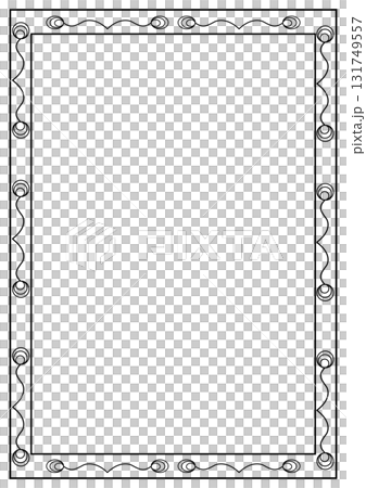 A4 Paper Frame Designed with Black Lines A4 Paper Frame Designed with Black Lines 131749557