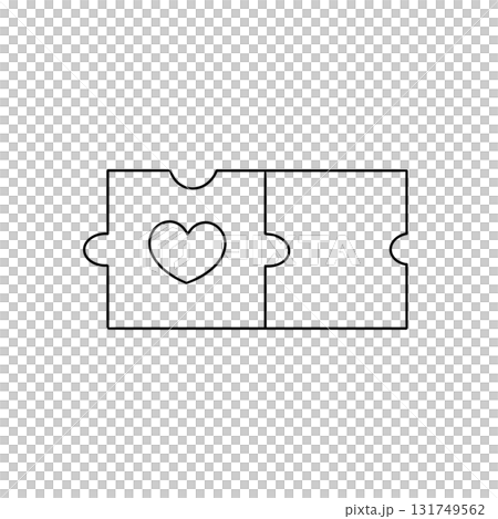 A puzzle piece with a heart on it 131749562