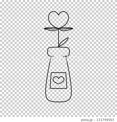 A vase with a heart on it 131749563