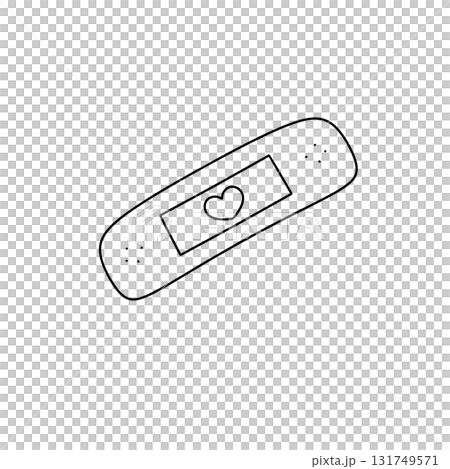 A bandage with a heart on it 131749571