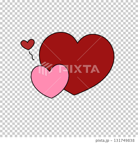 A heart with two smaller hearts inside of it A heart with two smaller hearts inside of it 131749838