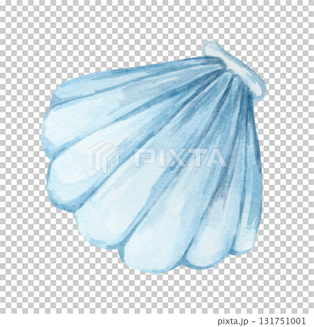 Blue seashell watercolor clipart, hand drawn ocean element. Suitable for beach-themed invitations, fabric patterns, digital scrapbooking, wall art, packaging designs, and marine decorative projects Blue seashell watercolor clipart, hand drawn ocean element. Suitable for beach-themed invitations, fabric patterns, digital scrapbooking, wall art, packaging designs, and marine decorative projects 131751001