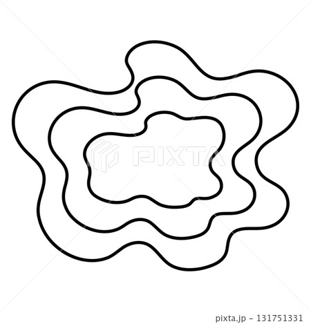 Wavy contour lines forming abstract topographic pattern, organic contour shapes, elevation lines Wavy contour lines forming abstract topographic pattern, organic contour shapes, elevation lines 131751331