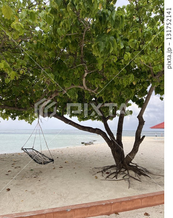Maldives Paradise Island with Beach Swing and Loungers 131752141