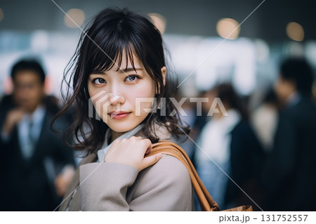 若いビジネスウーマンの出勤イメージ 131752557