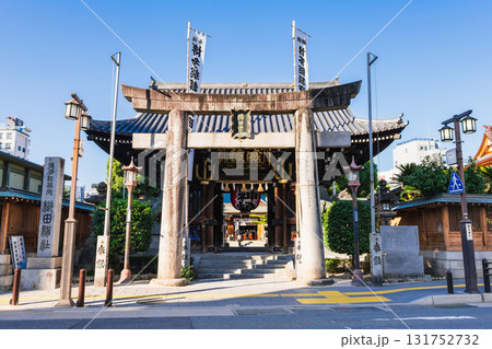 福岡 博多祇園山笠の神事を司る櫛田神社 楼門 福岡 博多祇園山笠の神事を司る櫛田神社 楼門 131752732