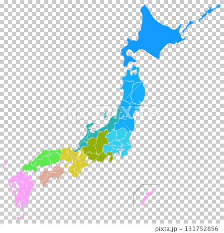 Dividable map of the Japanese archipelago 131752856