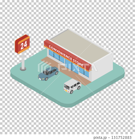 等距插畫：便利商店 131752883