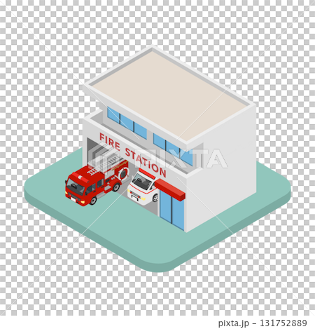 等距插圖：消防局 131752889