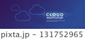 Digital Multicloud Network with Flowing Data and Technology Concept 131752965