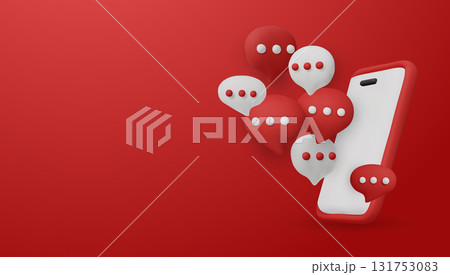Minimalist 3D chat icons for concepts of conversation, exchanging ideas, and ongoing discussion in apps or websites Minimalist 3D chat icons for concepts of conversation, exchanging ideas, and ongoing discussion in apps or websites 131753083