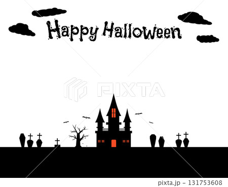 ハロウィンの怪しい館の背景素材　3 131753608