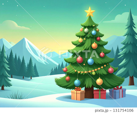 モミの木のクリスマスツリー 131754106