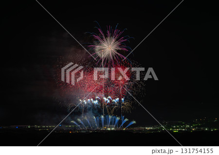 袋井市のふくろい遠州の花火の風景(静岡県) 131754155