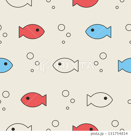 Flat vector patterned design for fabric, print, notebook cover, wrapping paper 131754814