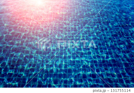 Blue ripped water in swimming pool Blue ripped water in swimming pool 131755114