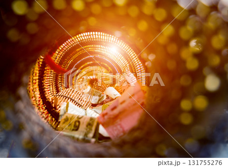 Symbols of Buddhism. South-Eastern Asia. Details of buddhist temple in Thailand. Symbols of Buddhism. South-Eastern Asia. Details of buddhist temple in Thailand. 131755276