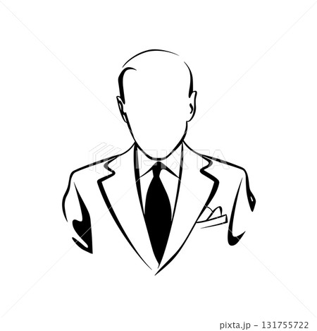President. President simple black and white line art vector logo President. President simple black and white line art vector logo 131755722