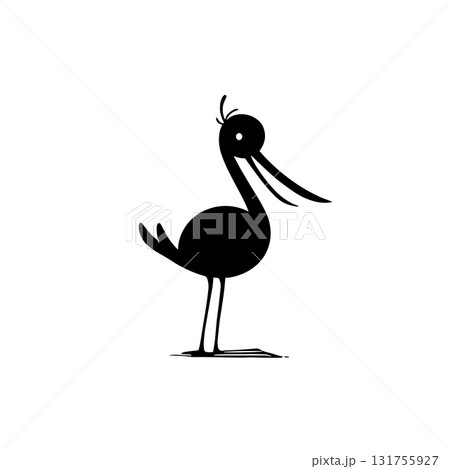 Albatross. Albatross simple black and white line art vector logo 131755927