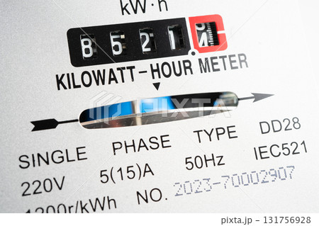 Electric measuring power meter for energy cost at home and office. Electric measuring power meter for energy cost at home and office. 131756928