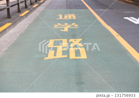 通学路の路上ペイント 通学路の路上ペイント 131756933