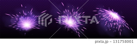 Purple spark effects with weld like bursts 131758001