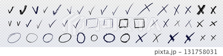 Vote check doodle set 131758031
