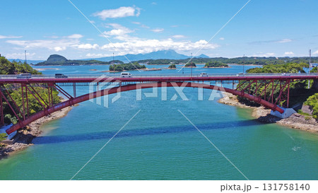 天草五橋・5号橋（松島橋）のドローン空撮 131758140
