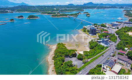 天草五橋・4号橋と3号橋のドローン空撮 天草五橋・4号橋と3号橋のドローン空撮 131758142
