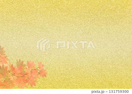 キラキラ輝く繊細な淡金色の模様に紅葉柄をあしらった背景画像4b キラキラ輝く繊細な淡金色の模様に紅葉柄をあしらった背景画像4b 131759300