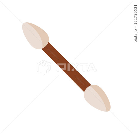 Hand holding a cotton tool for beauty and hygiene. Simple tool for skincare and personal care. Concept of health cleanliness, flat style, suitable cosmetic product presentations. 131759531