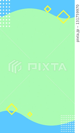 カラフルでかわいいウェーブのフレーム背景 131759970