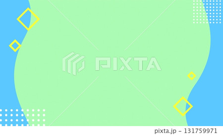 カラフルでかわいいウェーブのフレーム背景 131759971