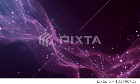 神秘的な光とウェーブの背景素材 131760418